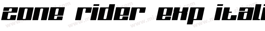 Zone Rider Exp Italic字体转换